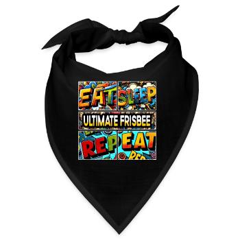 Eat sleep Ultimate frisbee repeat - Bandana - Schwarz - Vorne