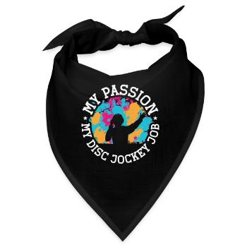 Disc Jockey My Passion My DJ Music Disc Jockeys - Bandana - Schwarz - Vorne