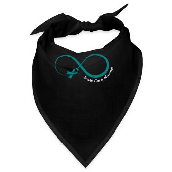 Krebs-Bewusstseins-Shirt, Eierstockkrebs-Bewusstsein - Bandana - Schwarz - Vorne