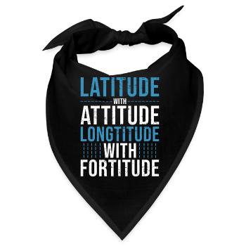 Geografie Erdkunde Kartologie Lustig - Bandana - Schwarz - Vorne