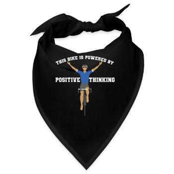 DIESES FAHRRAD WIRD VON POSITIVEM DENKEN ANGETRIEBEN - Bandana - Schwarz - Vorne
