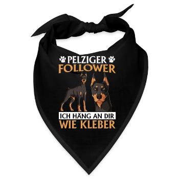 Doberman Hundebesitzer PELZIGER FOLLOWER KLEBER - Bandana - Schwarz - Vorne
