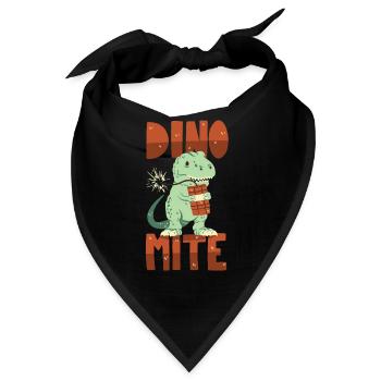 Dino mit Dynamit - Bandana - Schwarz - Vorne