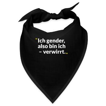 Gender-Reflexion – Zwischen Witz und Weisheit - Bandana - Schwarz - Vorne