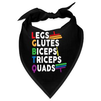 Beine, Gesäß, Bizeps, Trizeps, Quads - Bandana - Schwarz - Vorne