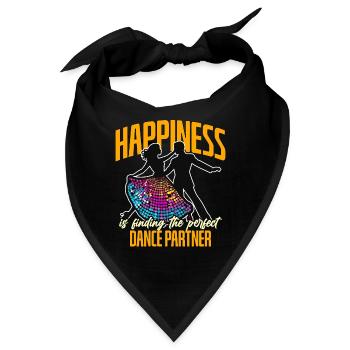 Ballroom Dance Happiness Is Finding Dance Floor - Bandana - Schwarz - Vorne