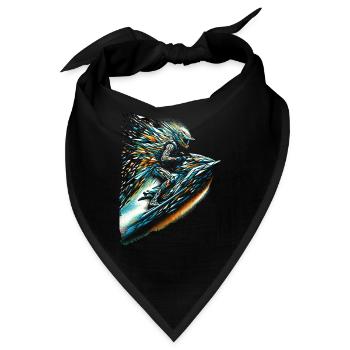 Polygon Art Jetskiing Jetski Jetskier - Bandana - Schwarz - Vorne