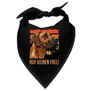 Rhodesian Ridgeback AUF KEINEN FALL! Ridgeback - Bandana - Schwarz - Vorne