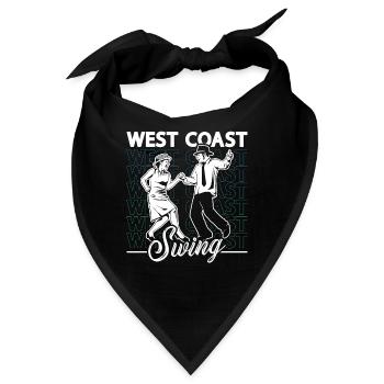 Swing Dance West Coast Swing Loves Couple Dancing - Bandana - Schwarz - Vorne