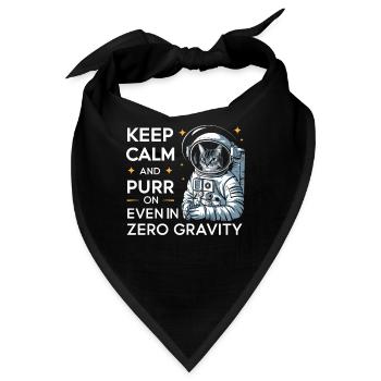 Katze Astronaut Astronomie Äußeres Sonnensystem - Bandana - Schwarz - Vorne