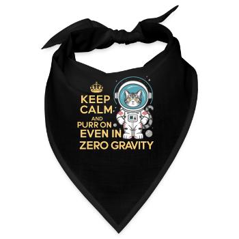 Katze Astronaut Astronomie Äußeres Sonnensystem - Bandana - Schwarz - Vorne
