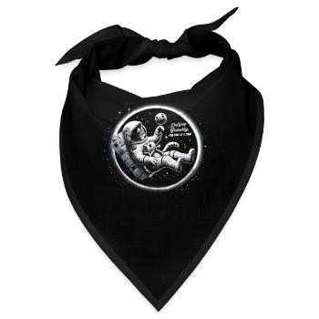 Katze Astronaut Astronomie Äußeres Sonnensystem - Bandana - Schwarz - Vorne