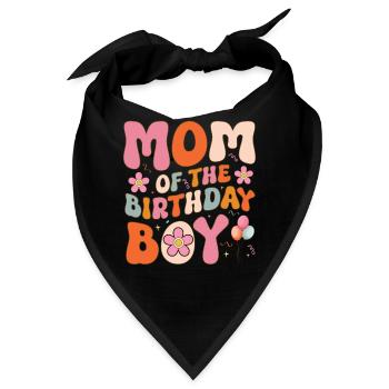 Mutter des Geburtstagskindes Groovy Mutter Familie - Bandana - Schwarz - Vorne