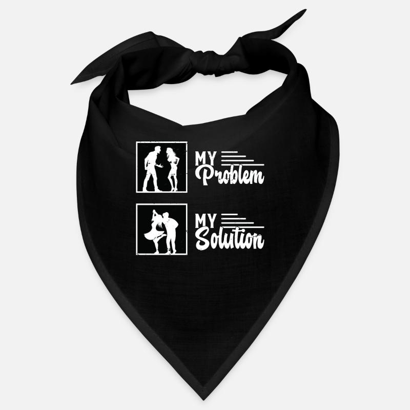Danseuse Swing Mon Problème Ma Solution Pictogramme Maman - Bandana - noir