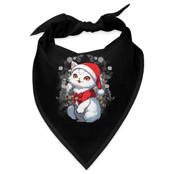 Katze Märchen Märchenfigur Katzen Kater Kind - Bandana - Schwarz - Vorne