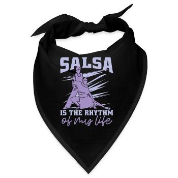 Salsa Dance Salsa Is The Rhythm Of Mambo Music - Bandana - Schwarz - Vorne