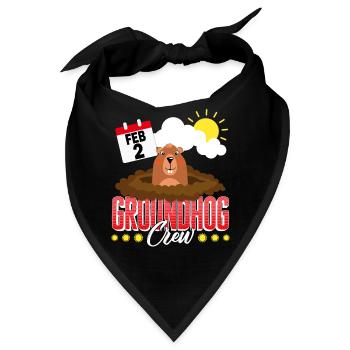 Und täglich grüßt das Murmeltier, und täglich grüßt das Murmeltier, das den Frühling vorhersagt - Bandana - Schwarz - Vorne