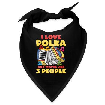 Akkordeon Polka Musik Geschenk - Bandana - Schwarz - Vorne