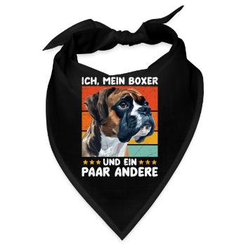Deutscher Boxer ICH MEIN BOXER UND EIN PAAR ANDERE - Bandana - Schwarz - Vorne
