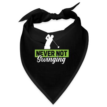 Golf Golfer Golfen - Bandana - Schwarz - Vorne