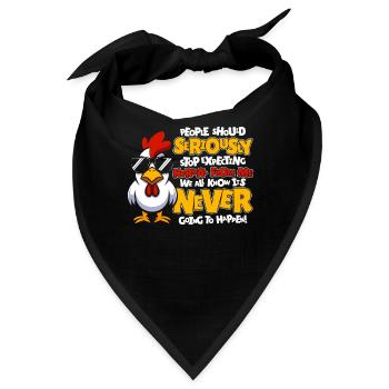 Huhn Henne - Bandana - Schwarz - Vorne