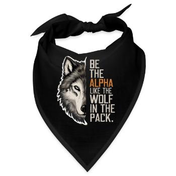 Wolf Wölfe Lustiger Sprüche Wolfsrudel Tiere - Bandana - Schwarz - Vorne