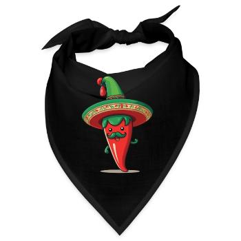 Aesthetic Chilischote Chili Streetwear Hot - Bandana - Schwarz - Vorne