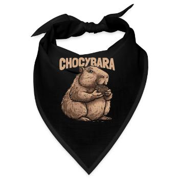 Schokolade Schoki Wasserschwein Chocybara - Bandana - Schwarz - Vorne