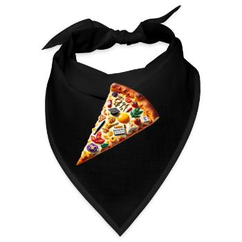 Pizza Empowerment Internationaler Frauentag - Bandana - Schwarz - Vorne