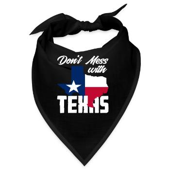 Texas Spruch Texaner - Bandana - Schwarz - Vorne