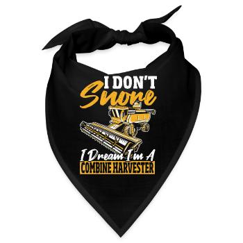 Mähdrescher Dreschen Ernte Mähdrescher Fahrerhemd - Bandana - Schwarz - Vorne