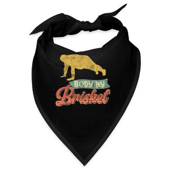 Fleischesser BODY BY BRISKET Fleischliebhaber - Bandana - Schwarz - Vorne