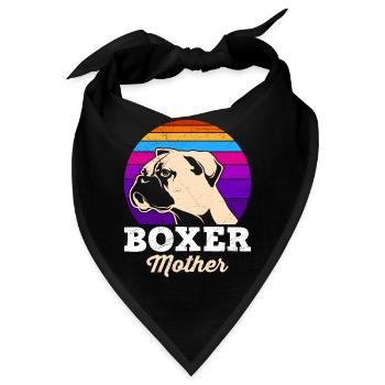 BOXER MUTTER Deutscher Boxer Hundebesitzerin - Bandana - Schwarz - Vorne