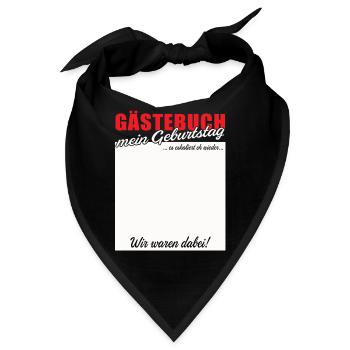Gästebuch Geburtstagsspruch - Bandana - Schwarz - Vorne