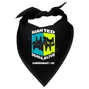 Physik Quanten Nerd Dead Alive Schrödingers Katze - Bandana - Schwarz - Vorne