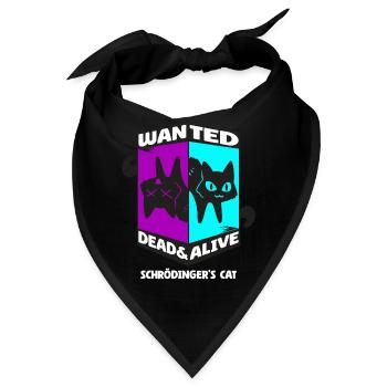 Physik Quanten Nerd Dead Alive Schrödingers Katze - Bandana - Schwarz - Vorne