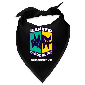Physik Quanten Nerd Dead Alive Schrödingers Katze - Bandana - Schwarz - Vorne