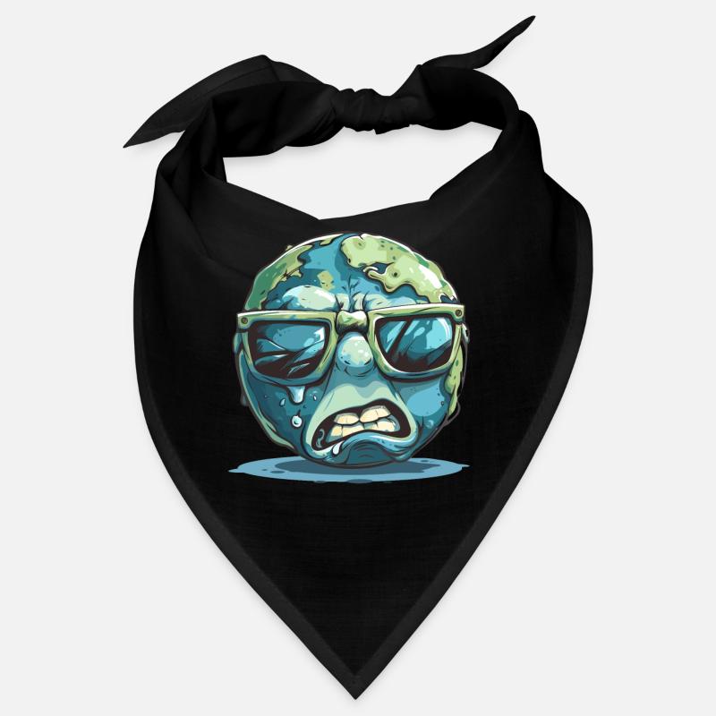 Cool globe with sunglasses graphic Bandana