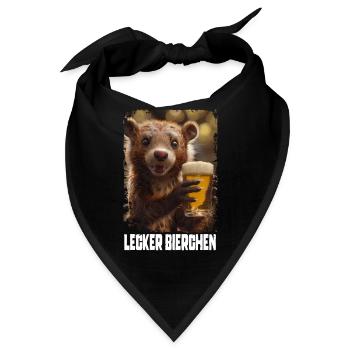 Lecker Bierchen Marder - Bandana - Schwarz - Vorne