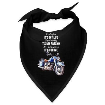 Motorrad Chopper Motorradfahrer Biker Lebensgefühl - Bandana - Schwarz - Vorne