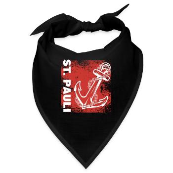 Hamburg Tshirt Geschenk Moin Hamburch Fußball - Bandana - Schwarz - Vorne