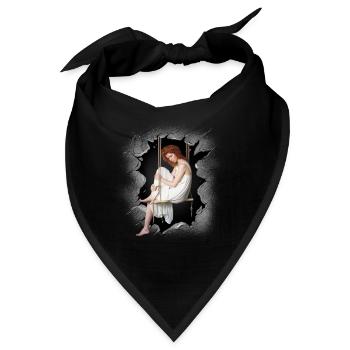 Mädchen Emotionen Gefühle Depression Trauer - Bandana - Schwarz - Vorne