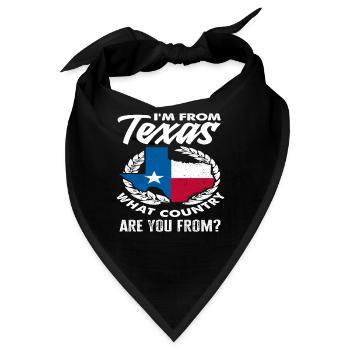Texas Herkunft Texaner - Bandana - Schwarz - Vorne