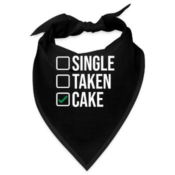Cake Lover Cake Gift - Bandana - Schwarz - Vorne