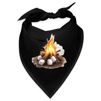 Gemütliches Lagerfeuer mit Marshmallows - Bandana - Schwarz - Vorne
