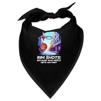 Street Basketball Rim Shots: Denn wer braucht schon Netz - Bandana - Schwarz - Vorne
