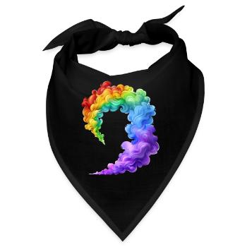 Buntes Rauchprofil In Lebendigen Farben - Bandana - Schwarz - Vorne