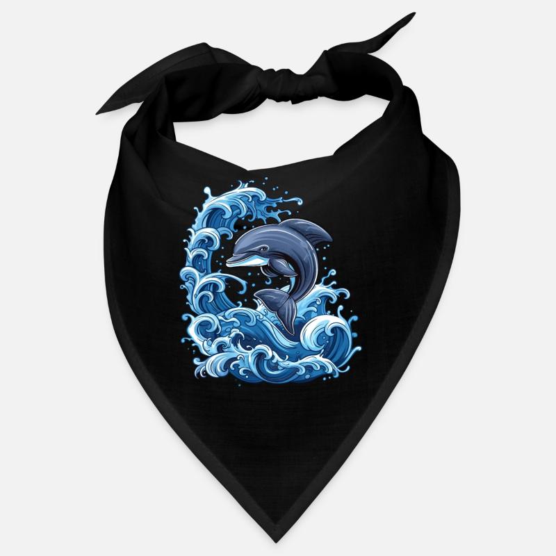 Dolphin, Water, Waves, Ocean Bandana