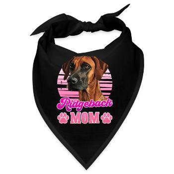 RIDGEBACK MAMA Rhodesian Ridgeback Hundemama - Bandana - Schwarz - Vorne