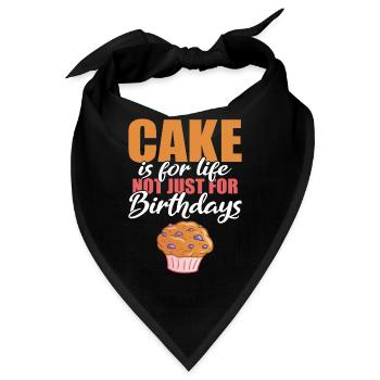 Cake Lover Cake Gift - Bandana - Schwarz - Vorne
